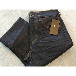 7 For All Mankind Men's Adrien Jeans Leather Coin Pocket New 29x31